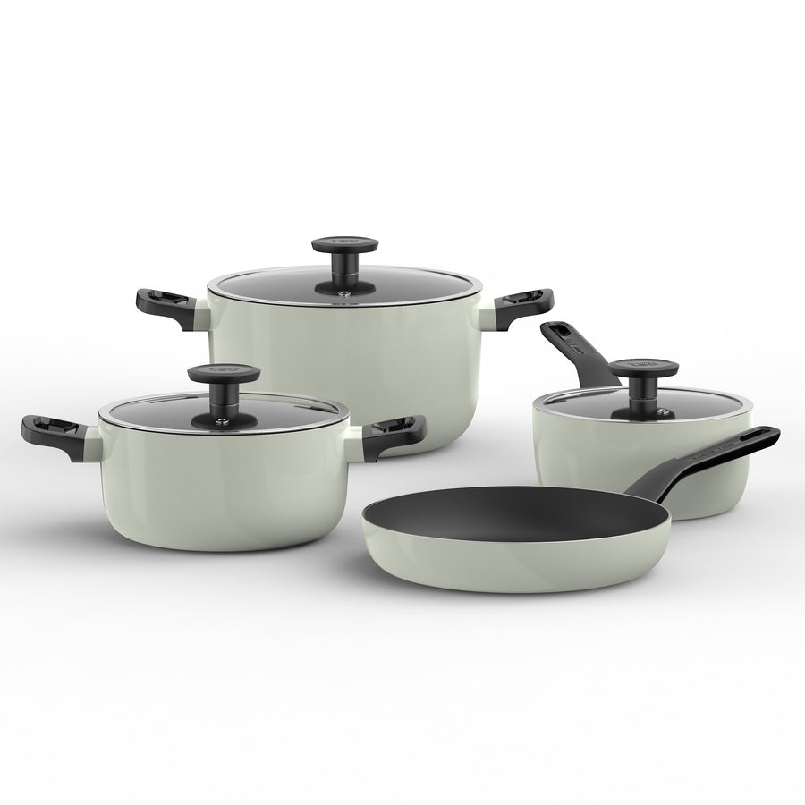Glints 7-delat kastrullset med non-stick, Sage