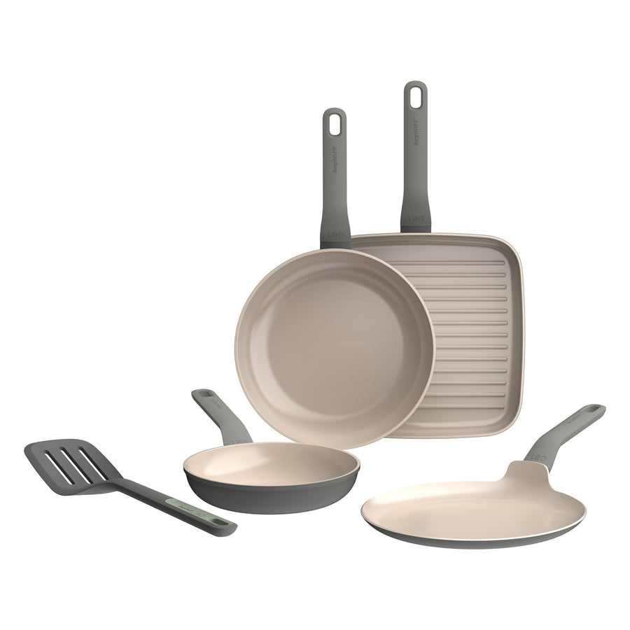 Balance 4-Piece Non-stick Frying Pan Set with Turner, Moonmist