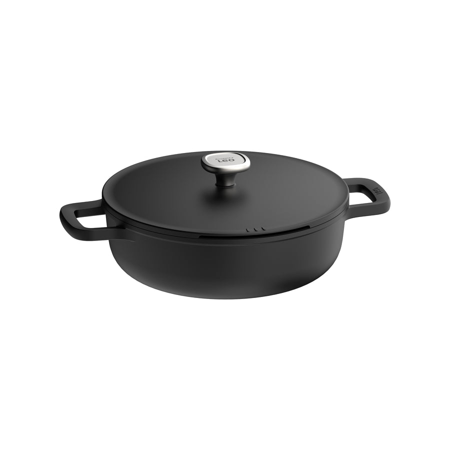 Phantom non-stick-sauteuse med två handtag och lock 28 cm