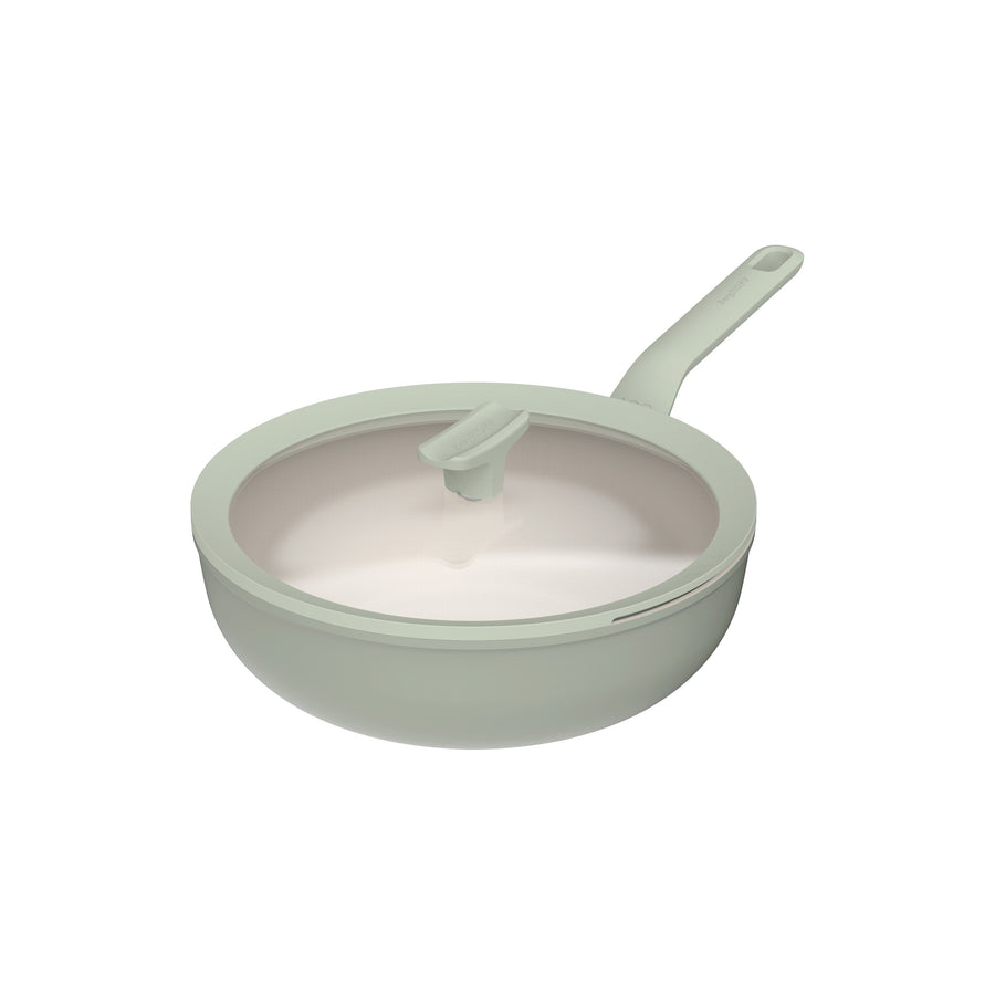 Balance non-stick-wok med lock 28 cm, Sage