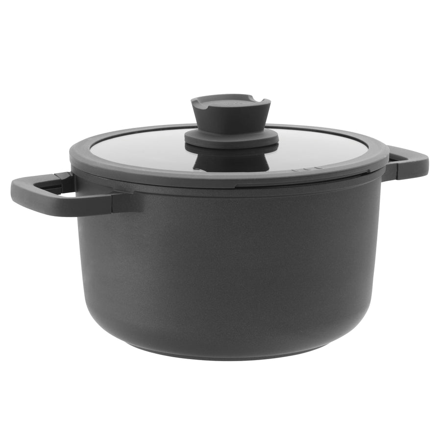 Stone+ non-stick-kastrull med lock 24 × 14 cm