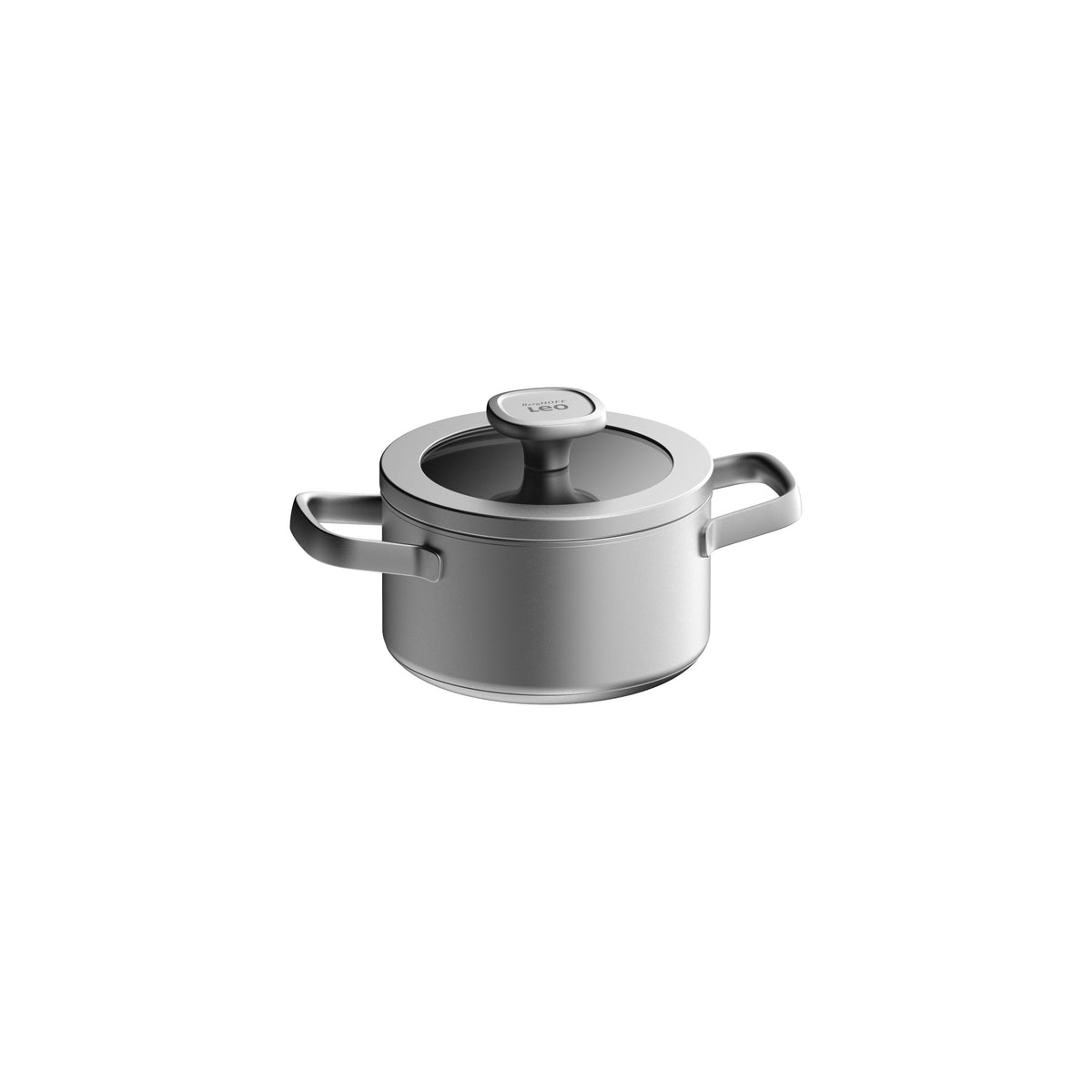Graphite låg gryta i rostfritt stål med lock 16 cm