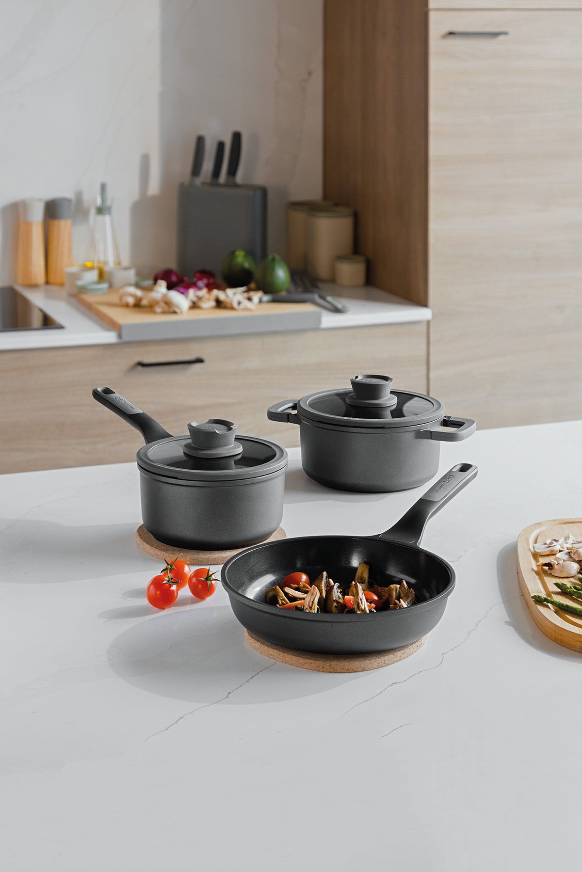 Stone+ 5-delat kastrullset med non-stick – 2