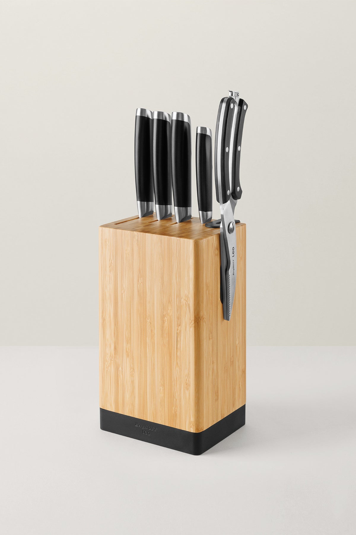 Graphite 5-delat knivset i asiatisk stil med knivblock – 8