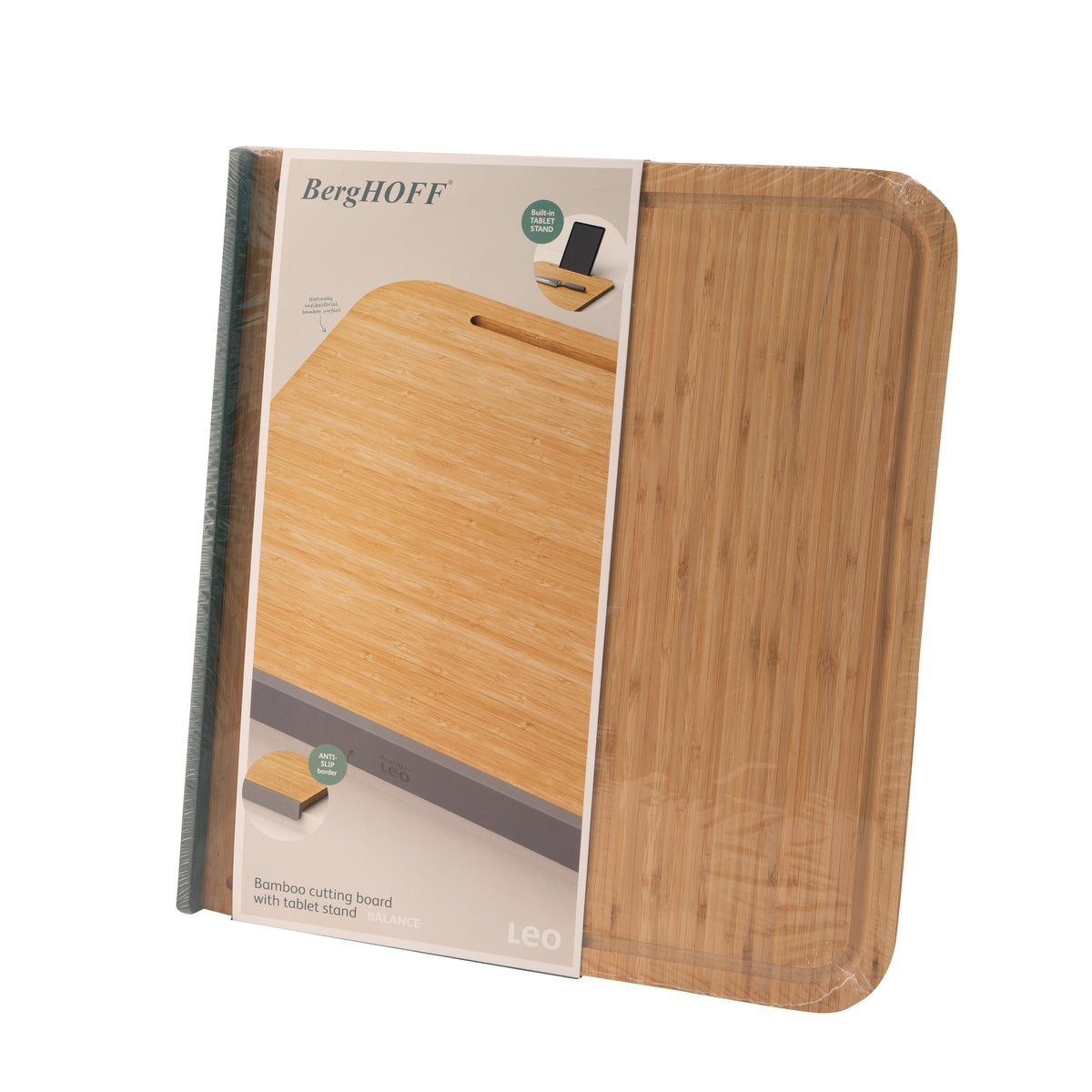 Balance skärbräda i bambu med surfplattestöd 45 × 41 cm – 4