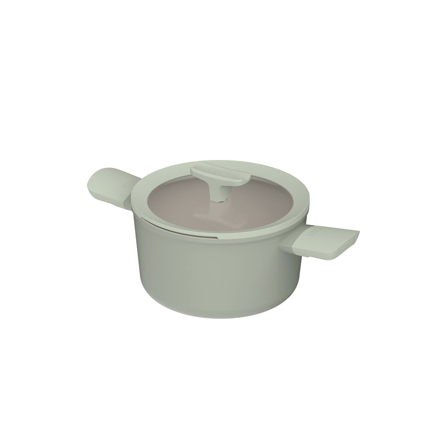 Balance låg non-stick-gryta med lock 20 cm, Sage
