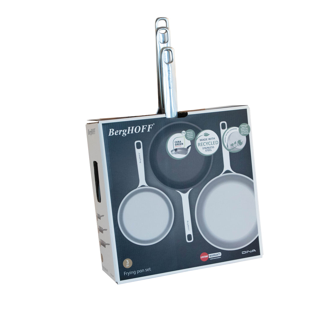 BergHOFF Helix 3‑pc Frying Pan Set, 20/24/28 cm