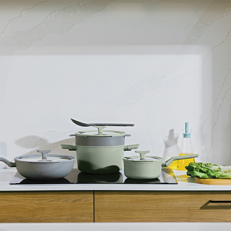 Balance non-stick-kastrull med lock 24 × 14 cm, Sage – 4