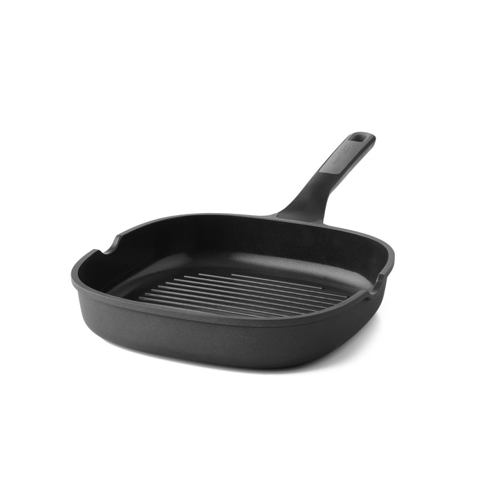 BergHOFF 26cm Grill Pan - Stone+ Series with Raised Grill Lines & Easy-Pour Indents
