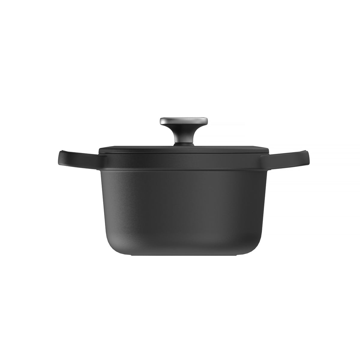 Graphite låg gryta i gjutjärn med lock 20 cm – 2