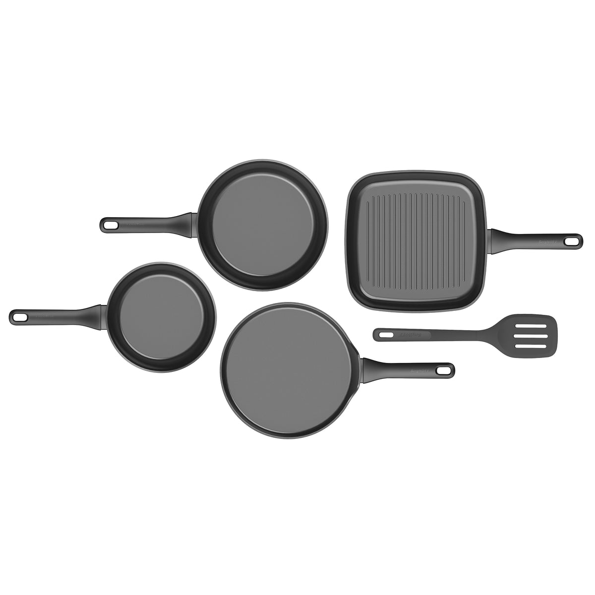 Helix 4-delat set med non-stick-stekpannor och stekspade – 3