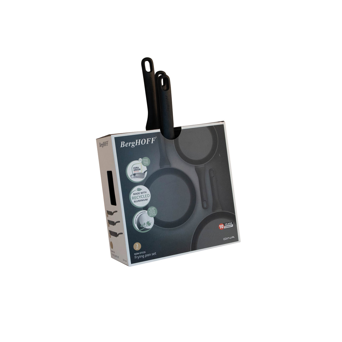 Helix 3-delat set med non-stick-stekpannor – 2
