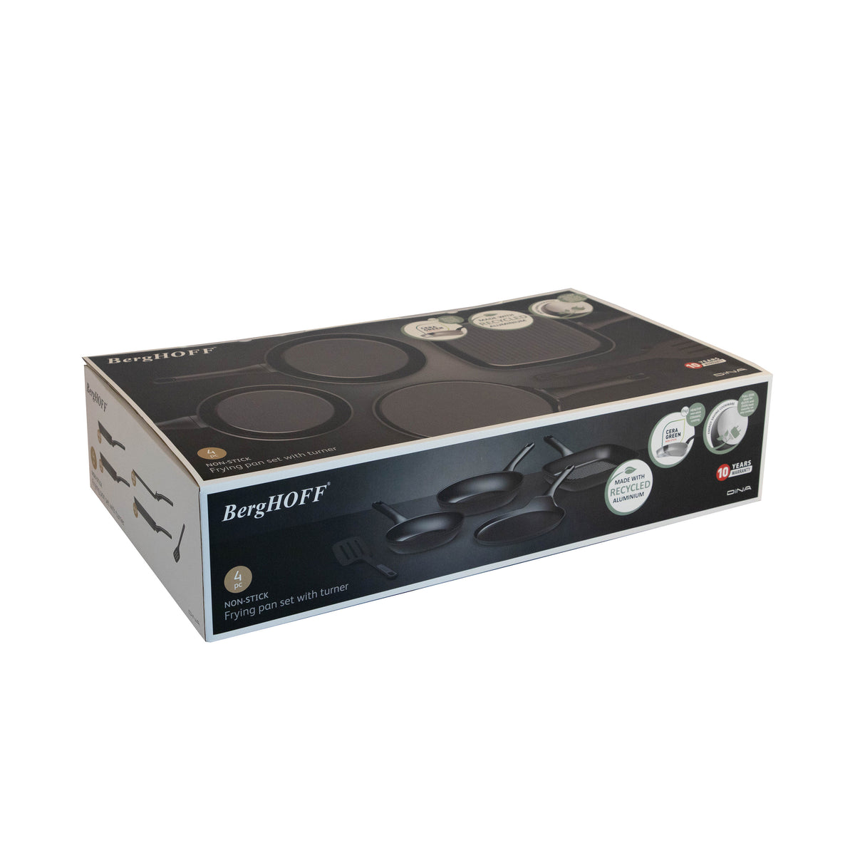 Helix 4-delat set med non-stick-stekpannor och stekspade – 2