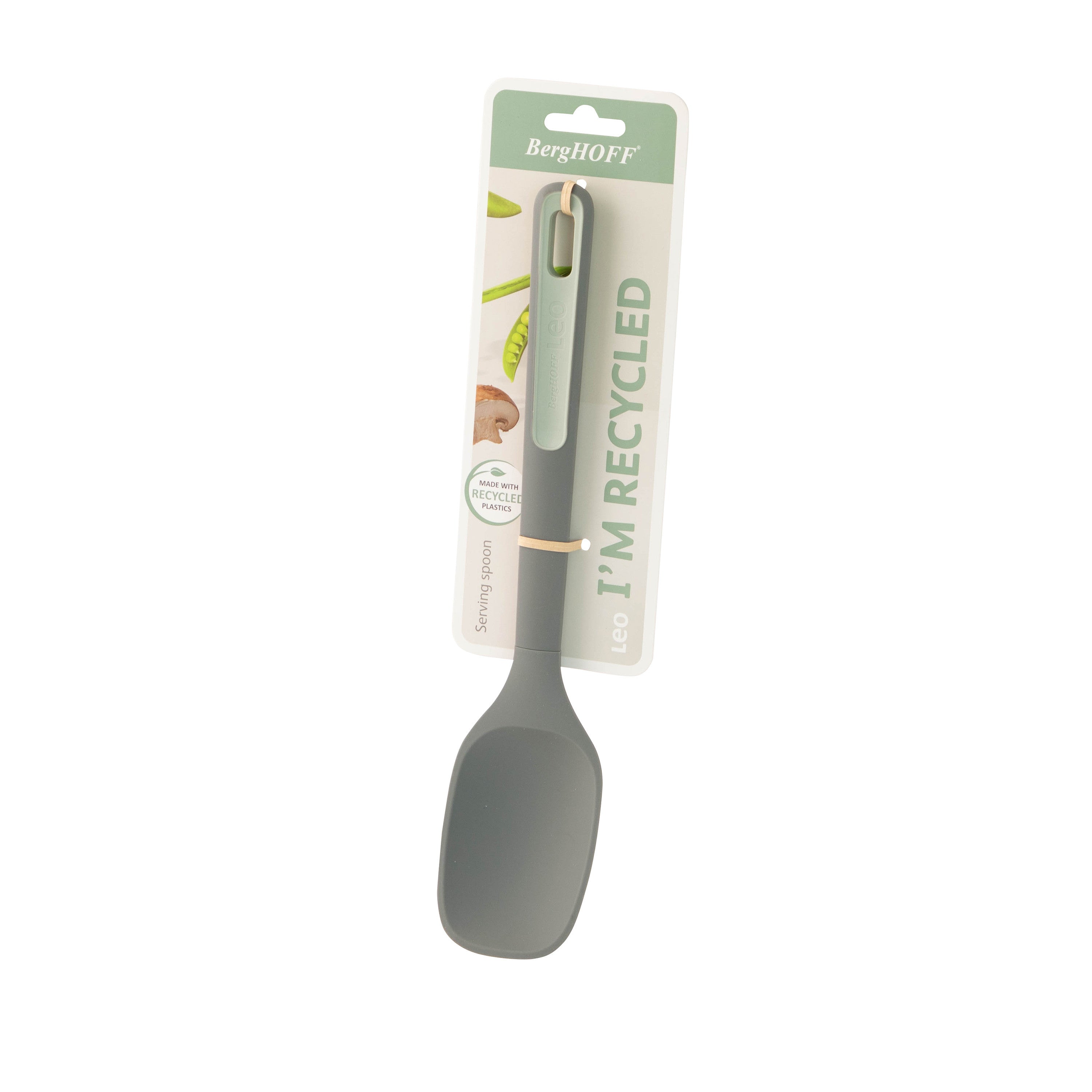 BergHOFF Serving Spoon - Balance Series Silicone Spoon with Soft-Touch Handle and Recycled Plastic
