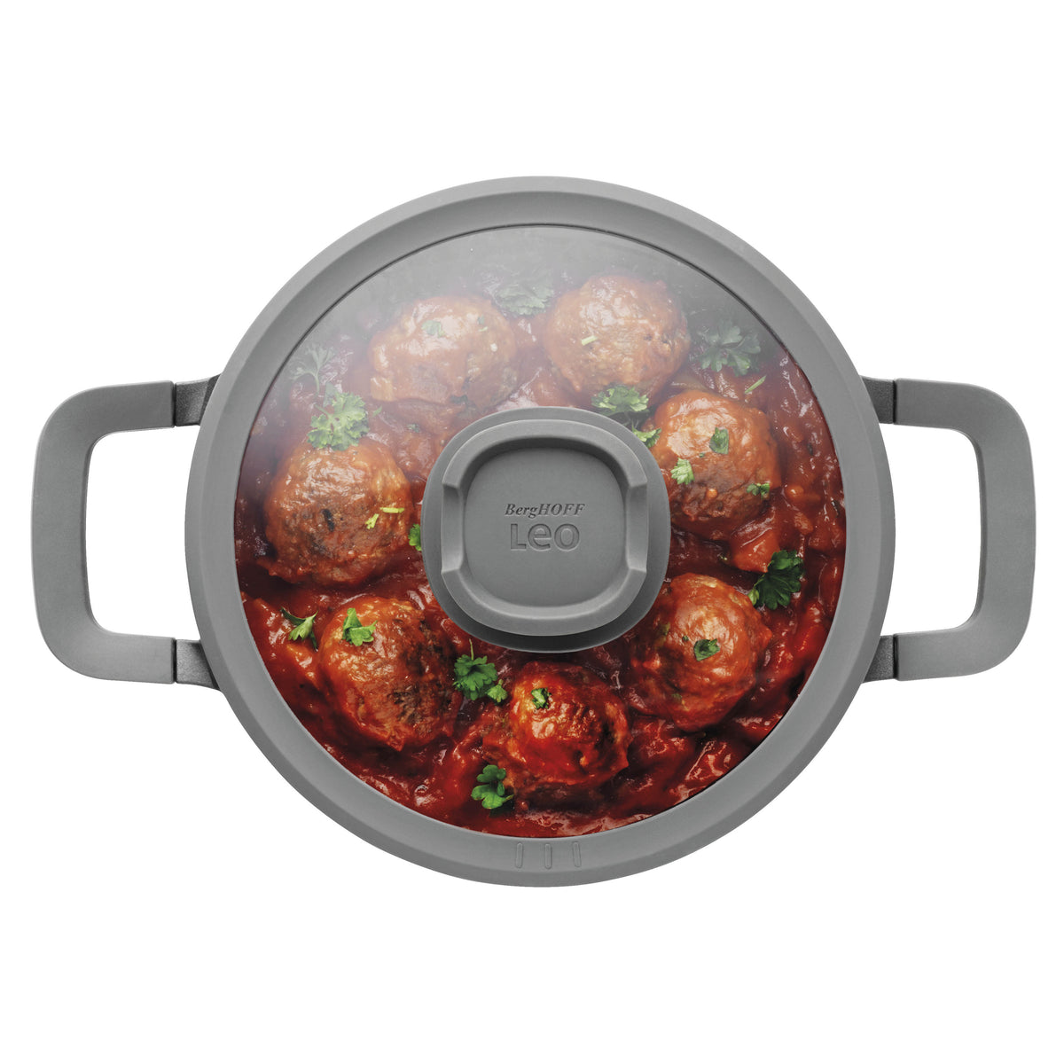 Stone+ låg non-stick-gryta med lock 20 cm – 2