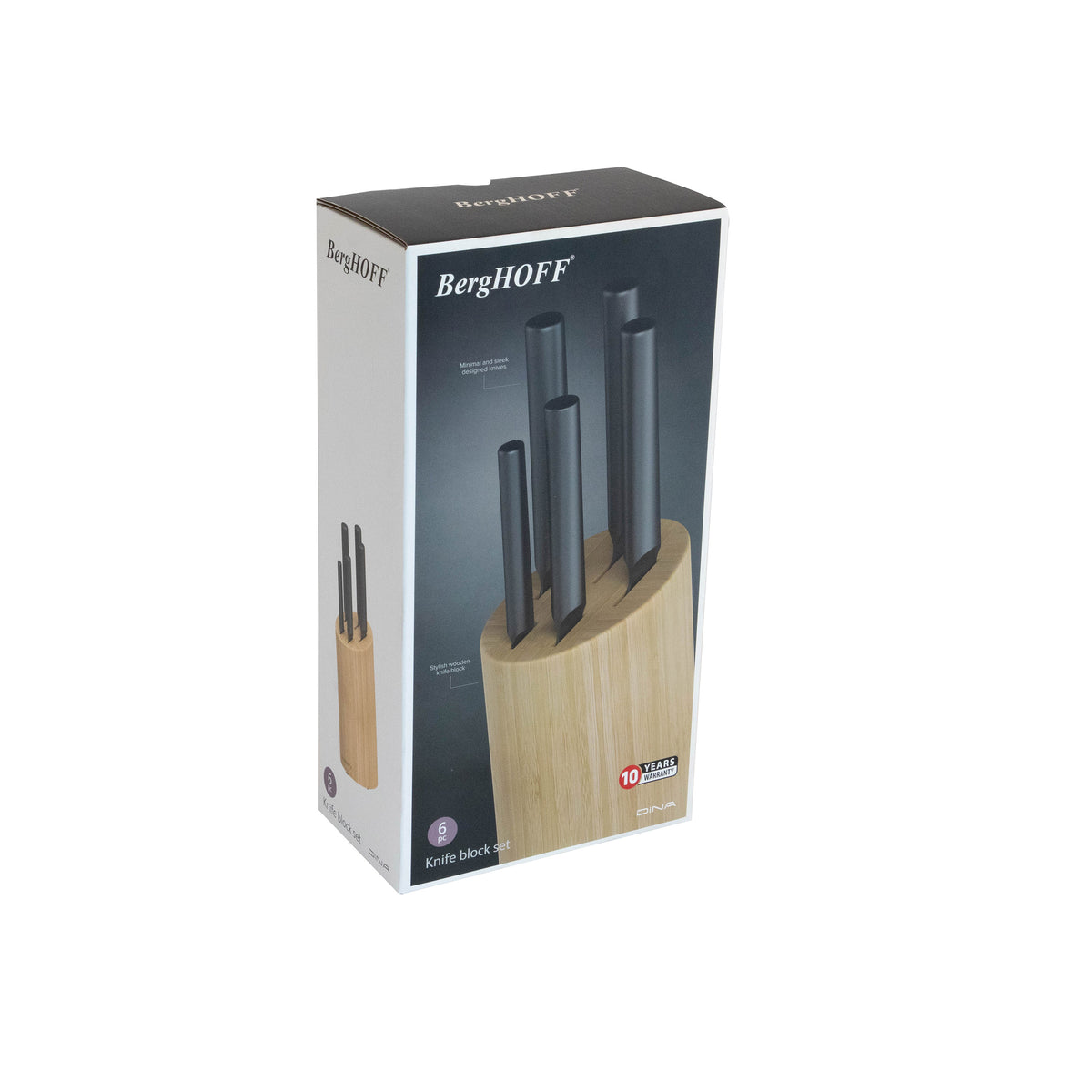 Boron 6-delat knivset med knivblock – 9