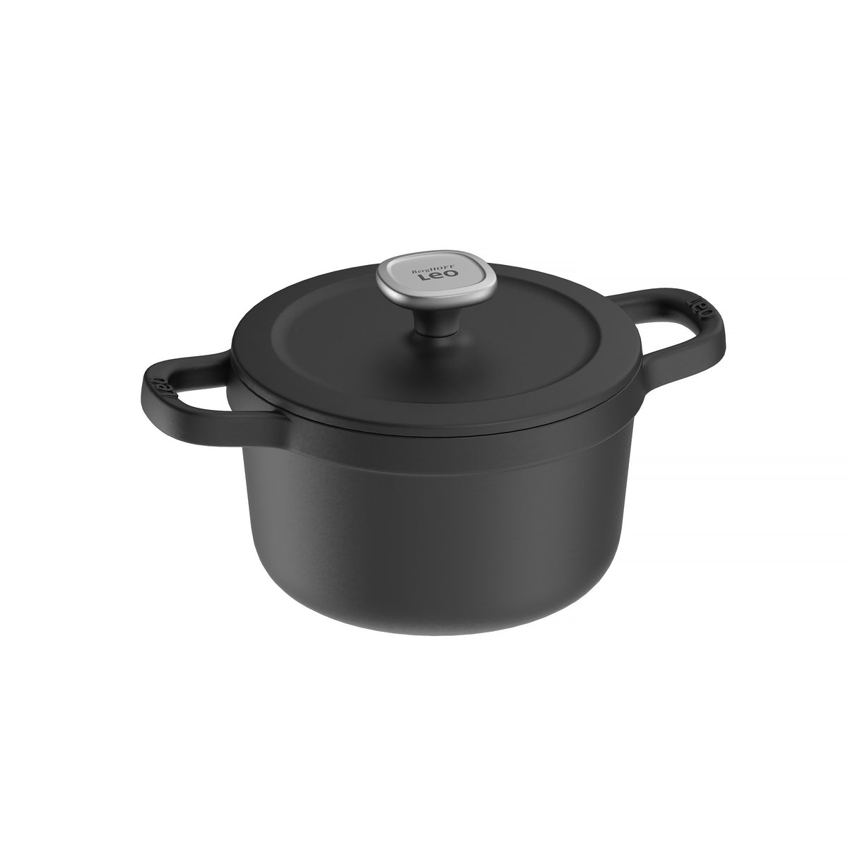 Graphite låg gryta i gjutjärn med lock 20 cm