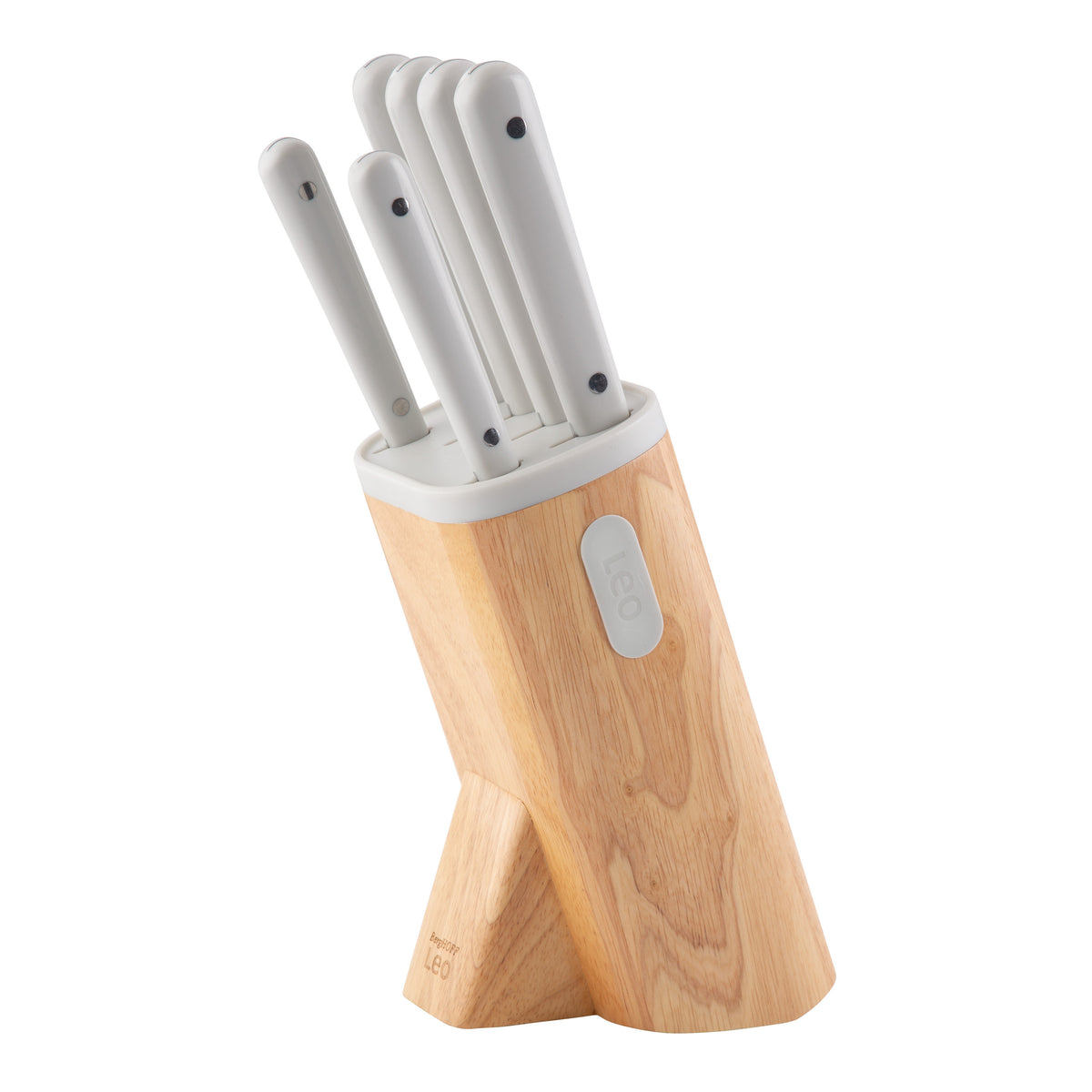Glints 7-delat knivset med knivblock, Spirit