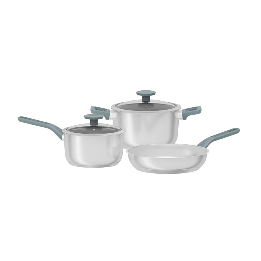 Bolt 5-Piece Stainless Steel Cookware Set, Ocean