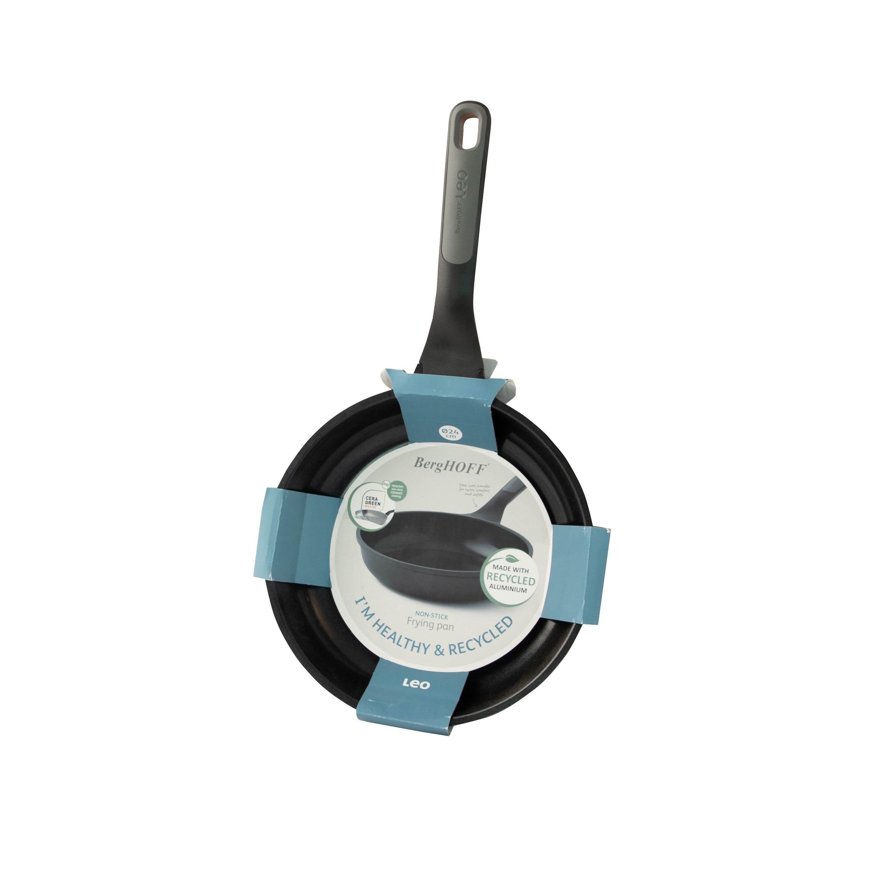 BergHOFF 24cm Frying Pan - Stone+ Series Non-Stick Eco Pan with Cast Aluminium Body & Downdraft Safe