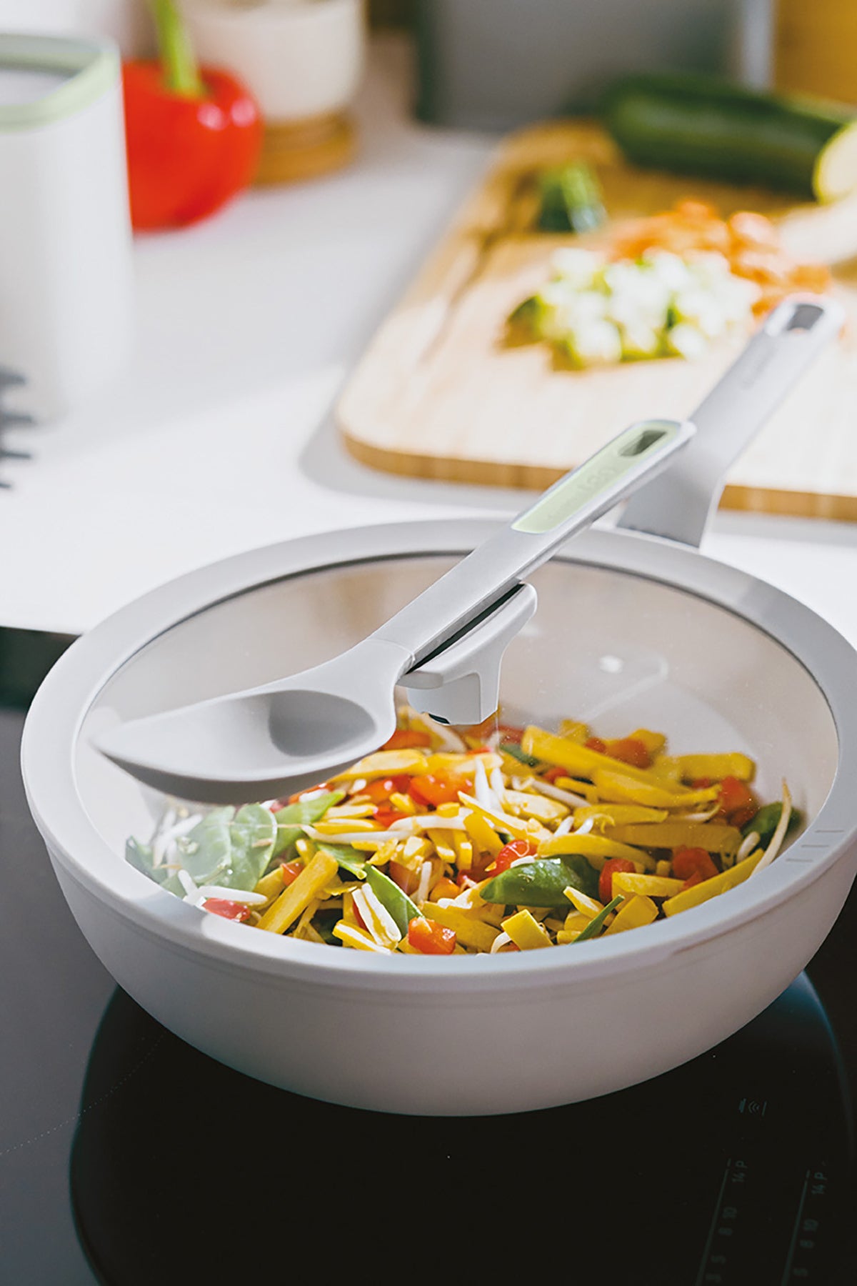 Balance non-stick-wok med lock 28 cm, Moonmist – 2