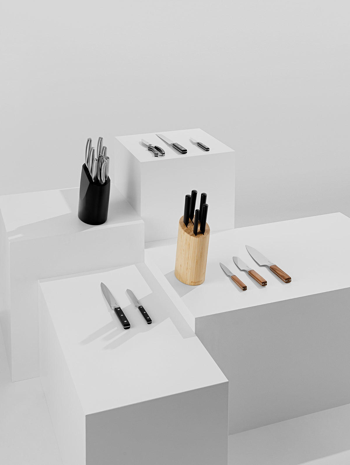 Boron 6-delat knivset med knivblock – 8