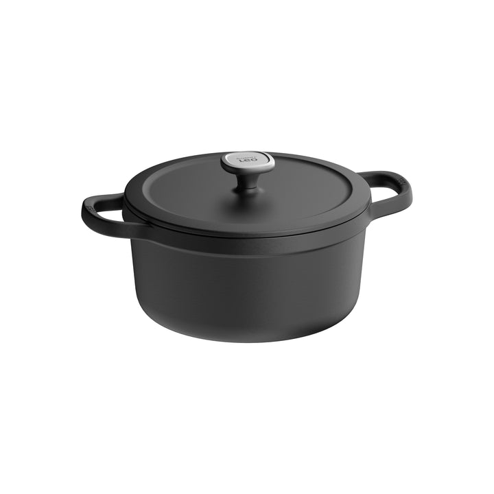 BergHOFF 26cm Cast Iron Stockpot - Graphite Series with Basting Lid for Slow Cooking