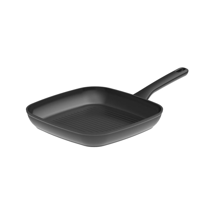 BergHOFF 26cm Grill Pan - Helix Non-Stick Aluminium with Raised Grill Lines and Comfortable Grip Handle