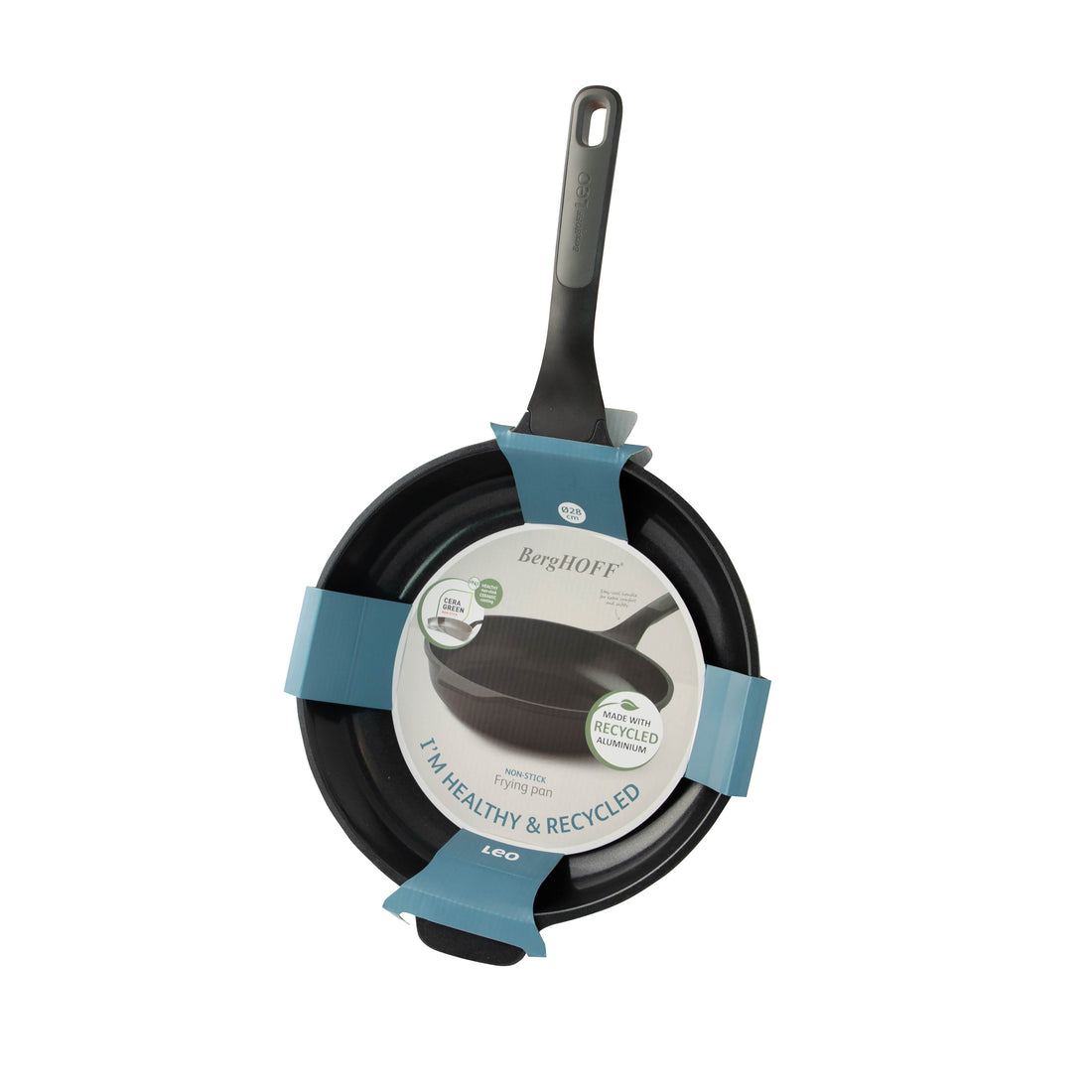 BergHOFF 28cm Frying Pan - Stone+ Series Ceramic Coating, Induction Safe, and Soft-Touch Handle