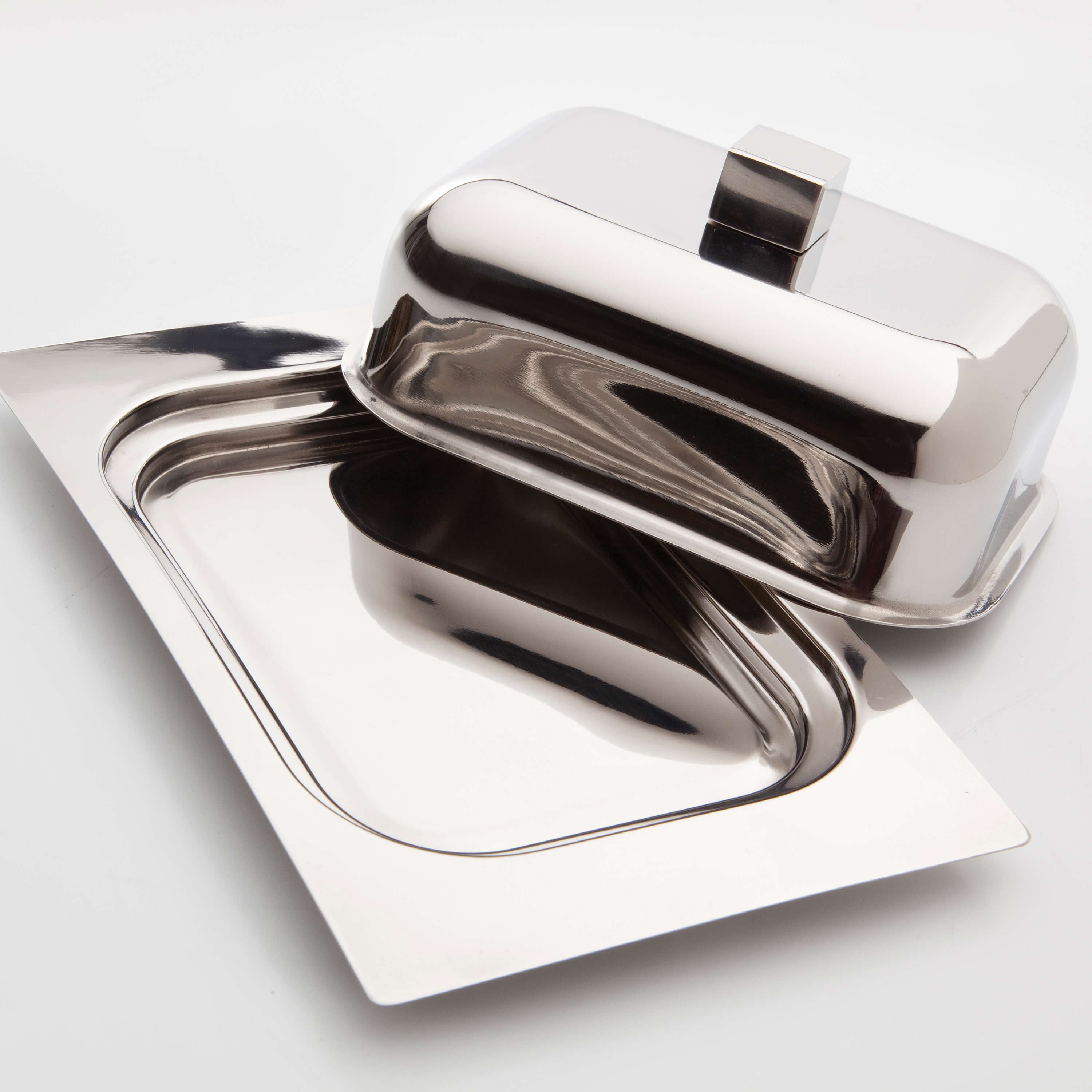 BergHOFF Butter Dish 19x13x7.5cm - 18/10 Stainless Steel with Classic Design