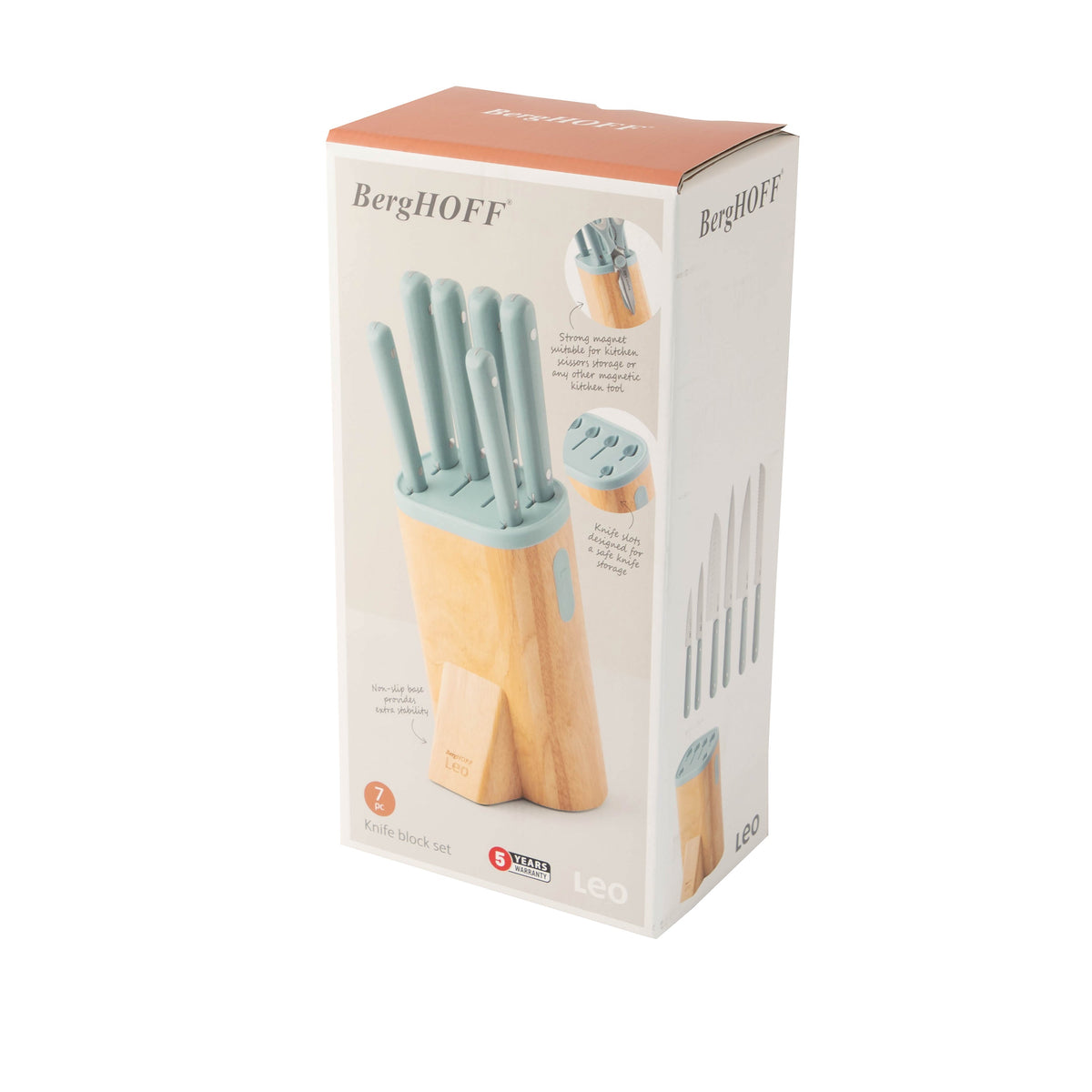 Glints 7-delat knivset med knivblock, Slate – 15