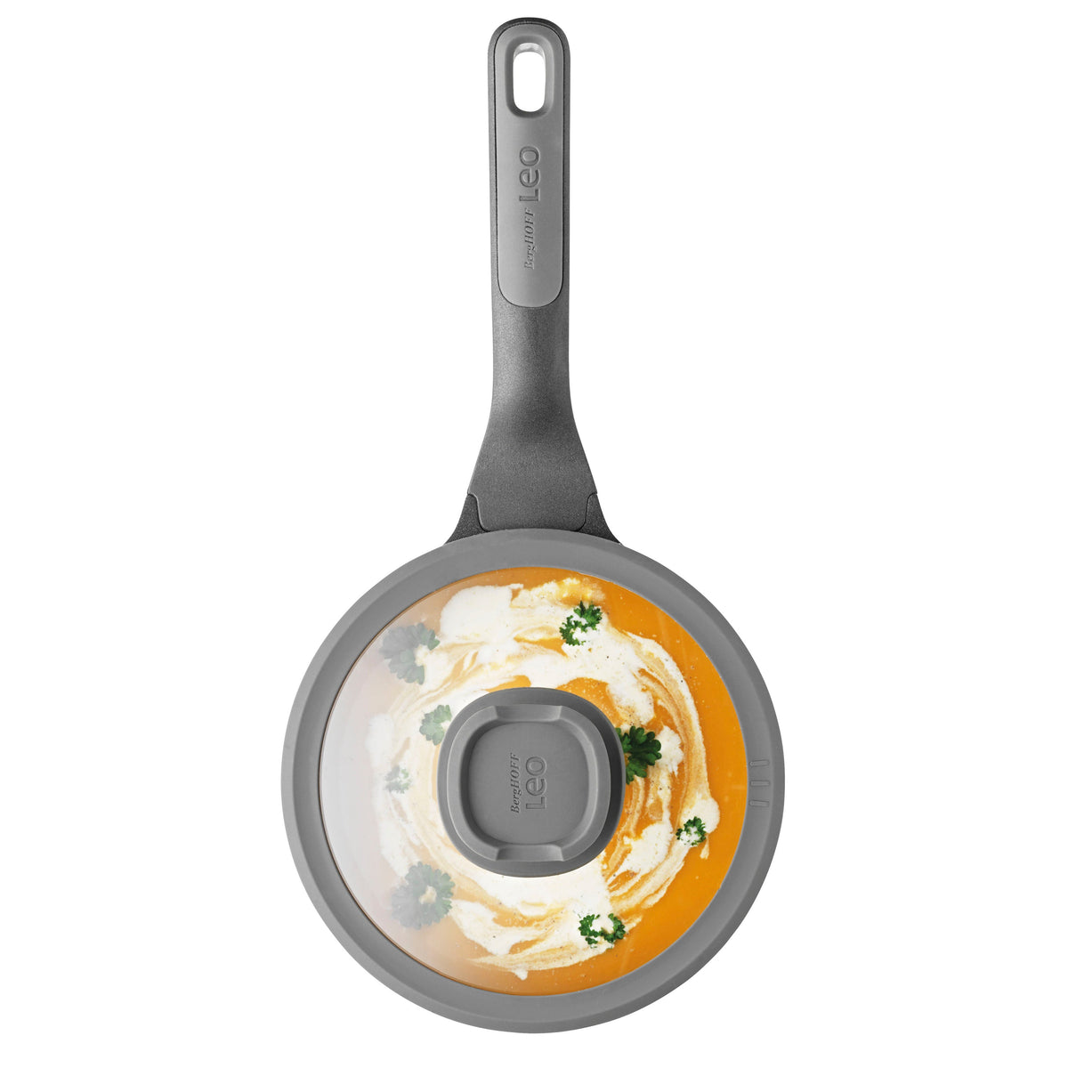 Stone+ non-stick-kastrull med skaft och lock 18 cm – 7
