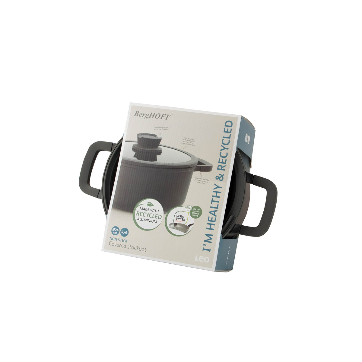 Stone+ stor non-stick-kastrull med lock 24 × 11 cm – 9