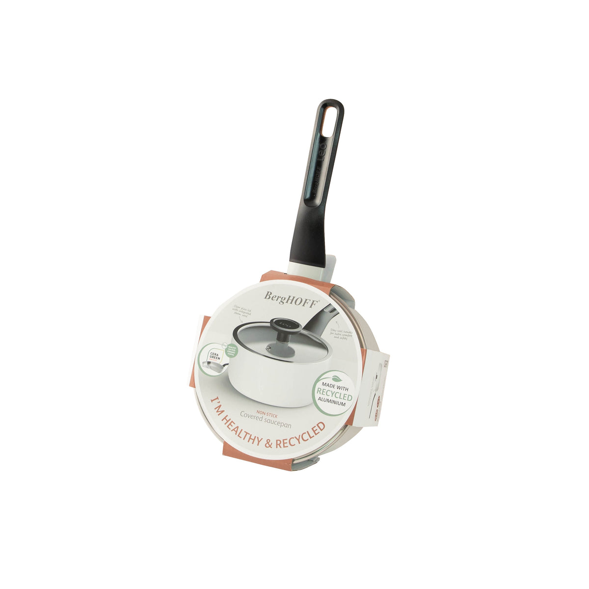 Glints non-stick-kastrull med skaft och lock 18 cm, Spirit – 4