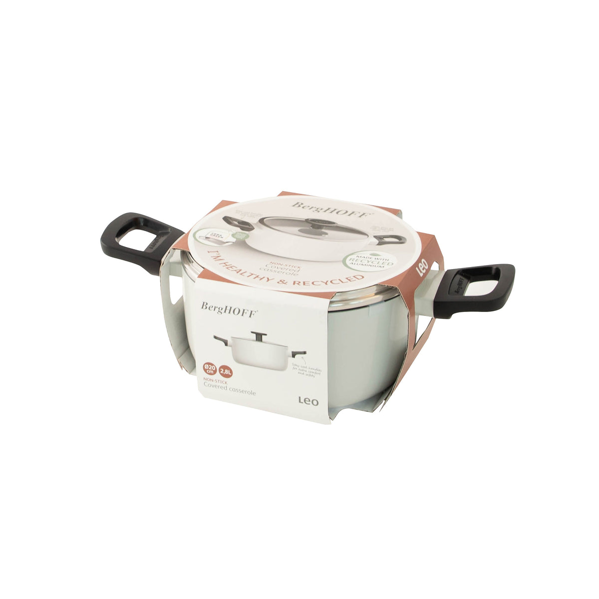 Glints låg non-stick-gryta med lock 20 cm, Spirit – 5